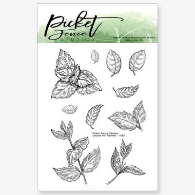 Picket Fence Studios Clear Stamps - Leaves For Flowers